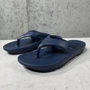 Hurley Men's Size 11 Injection EUC Step-In Non-Slip Grip Flip Flop Navy Blue